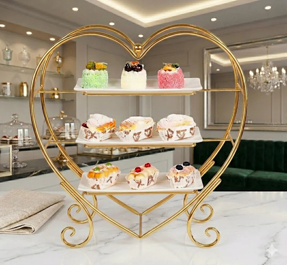 Luxury Serving Stand Pakistan, 3-Tier Dessert Rack, Golden Cupcake Stand, Premium Ceramic Platters, Aesthetic Dining Decor, Luxury Home Organizers, Gold Metal Serving Tray, Party Hosting Essentials, Ramadan Iftar Platter, Wedding Gift Ideas, High Tea Accessories, Modern Kitchen Storage, Rust-Proof Golden Racks, Tiered Fruit Basket, Elegant Table Setting, Luxury Lifestyle Products, Home Decor Pakistan, Jewelry Display Stand, Vanity Organizer Gold, Decorative Serving Set.