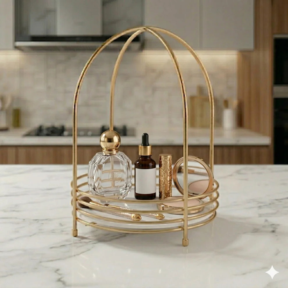 Skincare Storage Rack, Metal Bathroom Organizer