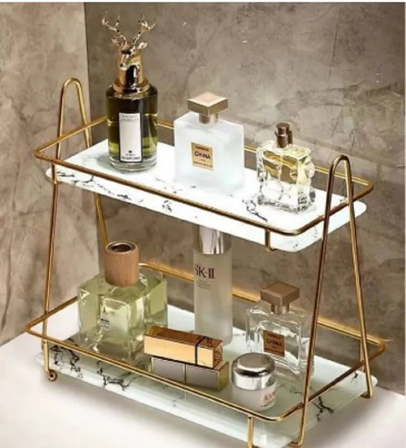 Golden Spice Rack Pakistan, 2-Tier Cosmetic Stand
