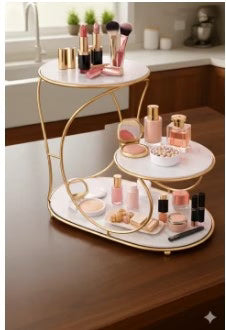 Makeup Tray Gold, Home Decor Essentials