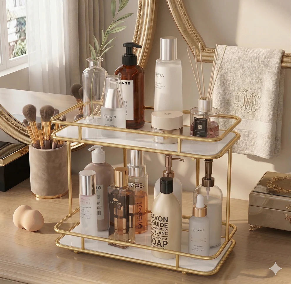 2-Tier Cosmetic Stand, Perfume Display Shelf