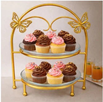 2-Tier Dessert Stand, Butterfly Theme Decor